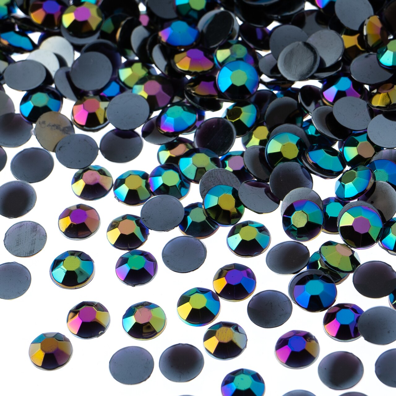 John Bead 6mm (SS28) Round Acrylic Flat Back Rhinestones, 1000pcs